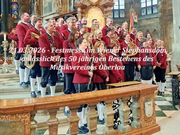 21.03.2026 – Festmesse des MV Oberlaa anlässlich des 50. jährigen Bestehens