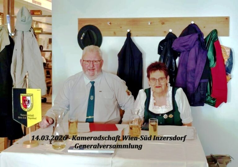 14.03.2026 – Kameradschaft Wien-Süd Inzersdorf – Generalversammlung