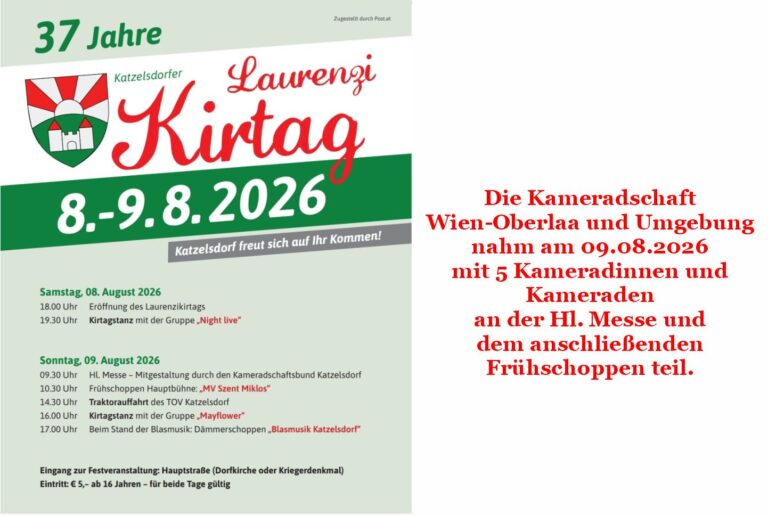 09.08.2026 – KM Katzelsdorf – Kirtag